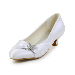 011-2A White Wedding Shoes