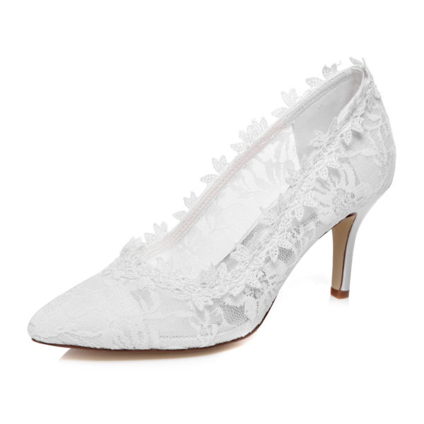 162-10 White Wedding Shoes