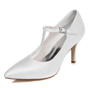 162-4 White Wedding Shoes