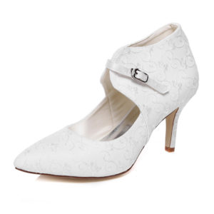 162-8 White Wedding Shoes