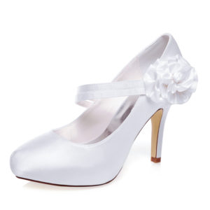 370-105 White Wedding Shoes