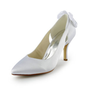8390B-6 White Wedding Shoes