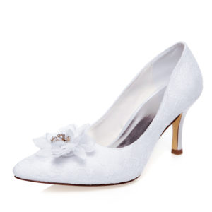 A31-13 White Wedding Shoes
